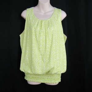 Maurices Green Sleeveless Elastic Waist Shirt